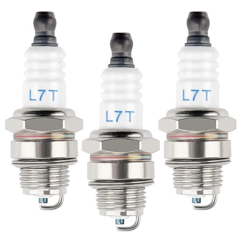 Image of VooGenzek 3 PCS Spark Plug L7T, Lawnmower Spark Plug, 2 Stroke Spark Plug, BM6A / L7T Spark Plug Replacement, for Strimmer Chainsaw Lawnmower Hedge Trimmer Cutter Replacement Accessories
