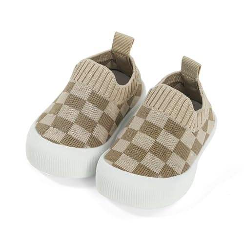 Image of Cheerful Mario 0-3 Years Baby First Walking Shoes Baby Boys Girls Sneakers Breathable Mesh Flexible Sole Brown-B 18-24 Months