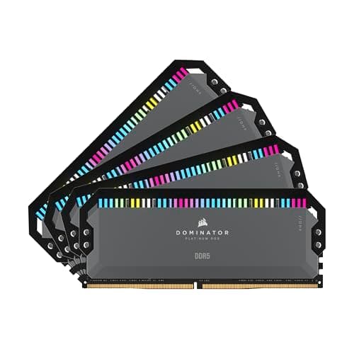 Image of CORSAIR DOMINATOR PLATINUM RGB DDR5 64GB (4x16GB) DDR5 Up to 5600MHz CL36 AMD EXPO Intel XMP iCUE Compatible Computer Memory – Grey (CMT64GX5M4B5600Z36)