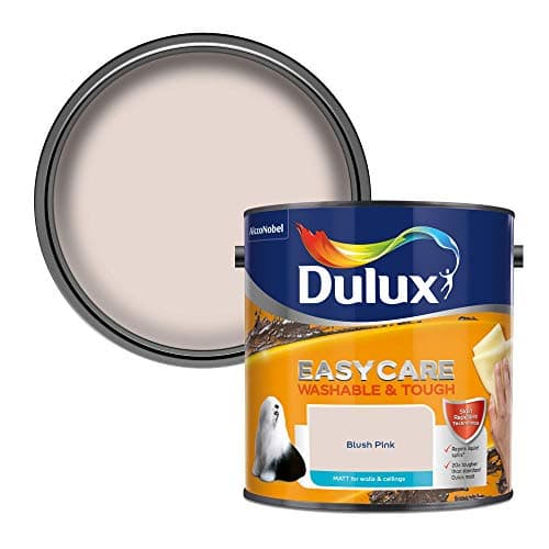 Image of Dulux 403201 Easycare Washable & Tough Matt Emulsion Paint For Walls And Ceilings - Blush Pink 2.5L