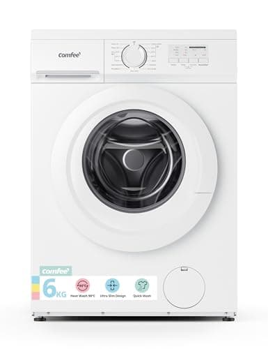 Image of COMFEE' Freestanding Washing Machine,6KG Load,Heat 90℃,Quick Wash,15 Washing Programs,White-CFE10EW60/W