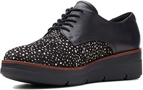Image of Clarks - Womens Shaylin Lace Shoes, Black Combi, 3 UK