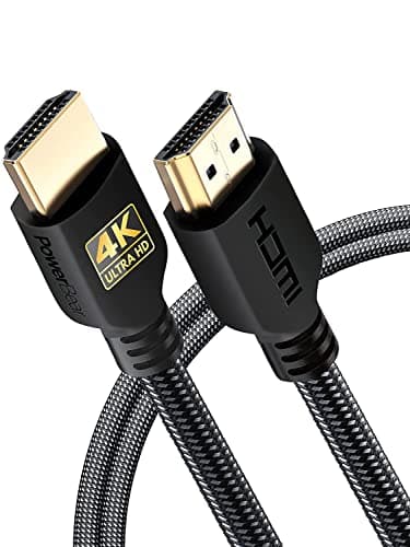 Image of PowerBear 4K HDMI Cable 2M | High Speed, Braided Nylon & Gold Connectors, 4K @ 60Hz, Ultra HD, 2K, 1080P, ARC & CL3 Rated | for Laptop, Monitor, PS5, PS4, Xbox One, Fire TV, Apple TV PC