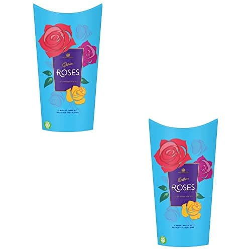 Image of Cadbury's 2 x 290g Roses Assorted Milk Chocolate Hazel Selection Confectionery Sweets Gift Box
