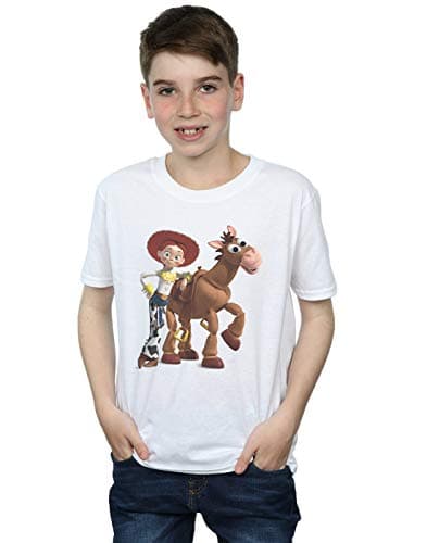 Image of Disney Boys Toy Story 4 Jessie and Bullseye T-Shirt White 9-11 Years