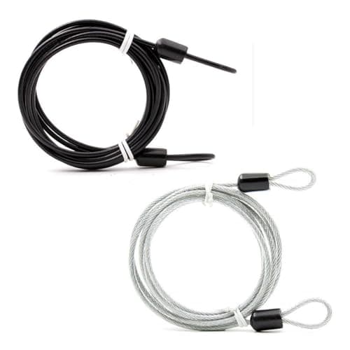 Image of 2Pcs Bike Lock Cable 1.5M Lightweight Wire Cable Lock with Double Loop Security Flexible Cable Luggage Lock, Steel Lock Chain Portable Lock Padlock for Padlocks Scooter Bicycle Suitcase