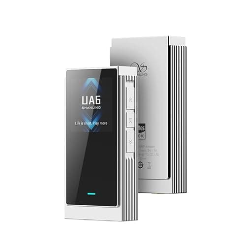 Image of SHANLING UA6 Headphone Amplifier, Portable USB DAC Amp, CS43131x4 DAC, 768kHz/32bit DSD512, 1.3IN Display, for Android/iOS/Mac/Windows, 3.5/4.4mm/SPDIF Output, up to 361mW@32Ω Output (Silver)