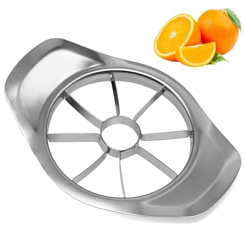 Image of Stainless Steel Apple Cutter – Heavy-Duty Apple Slicer & Corer with 8 Sharp Blades, Ergonomic Handles – Quick & Easy Fruit Slicing for Apples, Pears & More