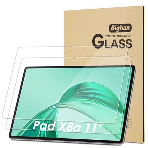 Image of Bighan 2 Pack Screen Protector Compatible with Honor Pad X8a 11", 9H Hardness Tempered Glass Film Clear Anti-Bubble Full Coverage foil