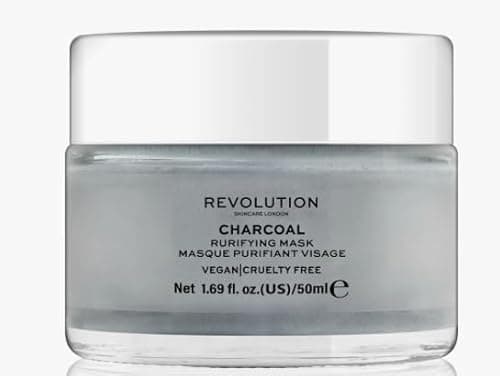 Image of Revolution Skin Care Purifying Charcoal Face Mask, Calming Makeup Setting Spray (50ml, Charcoal Purifying Mask)