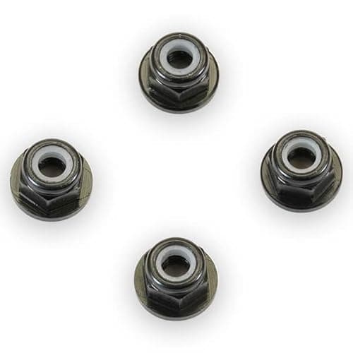 Image of Fastrax M3 Black Flanged Locknuts (4pcs)