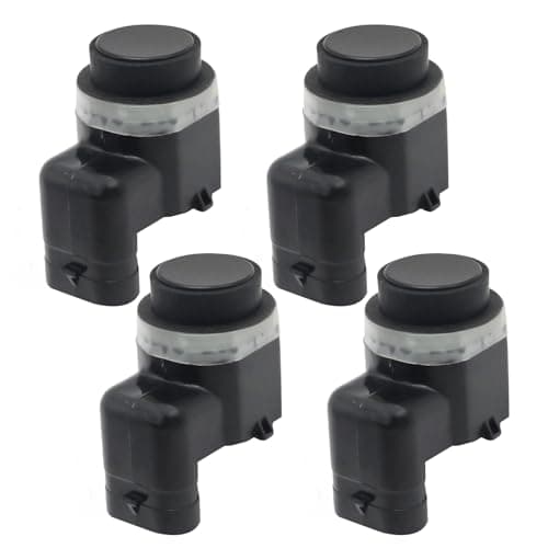 Image of Ollanoos 4Pcs Front and Rear PDC Parking Sensors, Black Bumper Parking Assist Sensor Replacement for Ford Galaxy Mondeo MK4 S-Max Replacement for Volvo C30 S40 S60 V40 V50 V60
