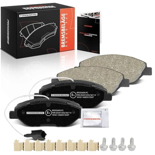 Image of Frankberg Brake Pad Set incl. 4x Pads Front Compatible with mito 955 Bravo II 198 Delta III 844 Stilo 192 Replace# 77364589,9949279