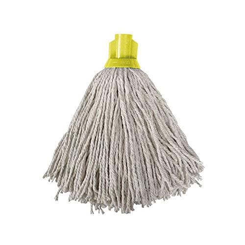 Image of Ramon Hygiene 12 PY Cotton Yellow Socket Mop, Pack of 10 Mop Heads