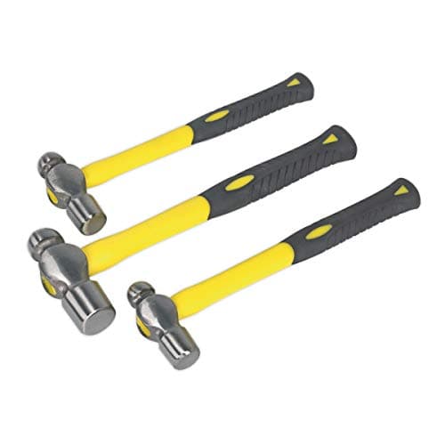 Image of Sealey Ak2031 Ball Pein Hammer Set 3Pc Fibreglass Shaft