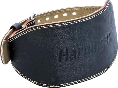 Image of Harbinger - Padded Leather Belt,Black,m 6 Inch