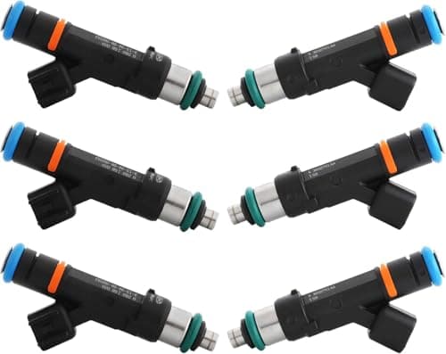 Image of 53032701AA OE 3.7L Fuel Injectors, Compatible with/Jeep Liberty Grand Cherokee, Compatible with/Dodge 3.7 Nitro Durango, Compatible with/Ram 1500 2005 2006 2007 2008 2009 2010 2011 | Set of