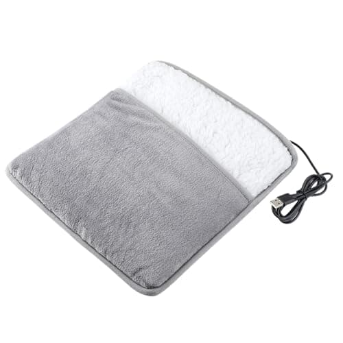 Image of Electric Foot Warmer - Soft Velvet Upper & Rubber Sole | Quick Heated Slipper | Unisex Thermal Cushion for Bedroom, Office and Indoor Relaxation