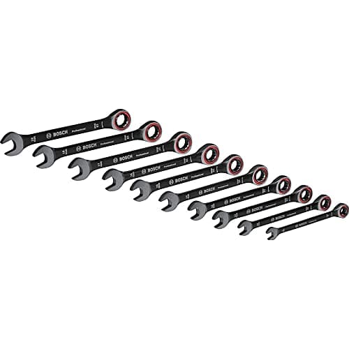Image of Bosch Professional 1600A016BU Combination Spanner Set of 10 Sizes