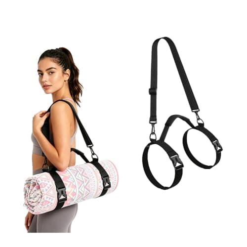 Image of Oaygat Yoga Mat Straps for Carrying Portable Yoga Mat Strap Mats Sling Picnic Blanket Strap Adjustable Loops for Multipurpose Lightweight (Mats Not Included)