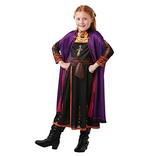 Image of Rubie's Official Disney Frozen 2, Anna Classic Travel Dress, Childs Costume, Age 9-10 Years