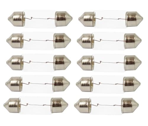 Image of ShuoHui 10 x Festoon 12 V 5 W C5W SV8.5 30mm Number Plate Light Bulb Car Interior Boot Glove Box (30 mm)
