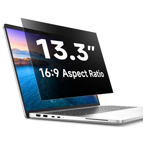 Image of STARY Laptop Privacy Screen 13.3 Inch Removable, 16:9 Aspect Ratio Anti Spy Blue Light Glare Laptop Privacy Shield for Dell/Hp/Acer/Lenovo/ThinkPad/Samsung/Asus/Sony(Width 11.57" xHeight 6.53")