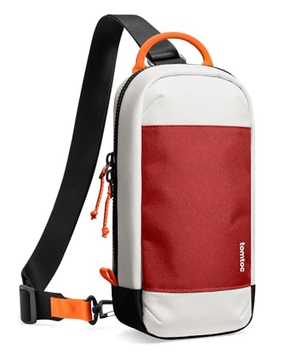 Image of tomtoc Sling Crossbody Bag for Nintendo Switch 2 Console 2025, Protective Portable Travel Chest Carrying Gaming Pouch Case with 8 Game Cartridges Slots, Fit Charger and Accessories, Red