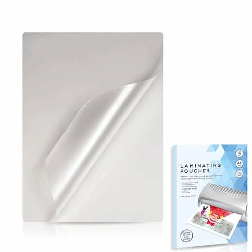 Image of A4 Laminating Pouches Plastic Paper Clear Laminating Sheets Waterproof Laminate Pockets Sleeves Ideal for Protecting & Preserving Prints Documents Business Cards Posters 216mm X 303mm (10Pcs)