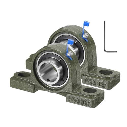 Image of sourcing map 2 Pcs UCP206 Pillow Block Bearings 30mm Bore Self Alignment, Solid Cast Iron Base Mounted Chrome Steel Bearings