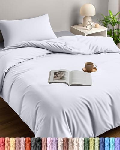 Image of Utopia Bedding Single Duvet Cover Sets - Soft Microfibre Polyester Duvet Cover with Pillow case - Bedding Quilt Cover Set (White)