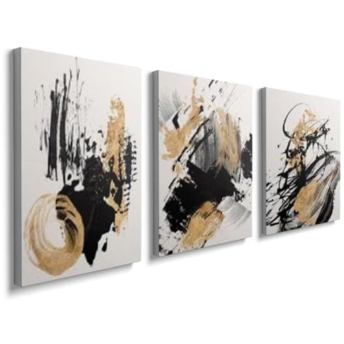 Image of prinfantasy Framed Pictures for Living Room Abstract Wall Art Poster Bedroom Paintings Gifts Canvas Prints Set of 3 Aesthetic Artwork Hallway Wall Art GBYH0507