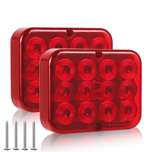 Image of AOHEWEI 2 x LED Rear Fog Lights Trailer Fog Lamps Red 12V Waterproof for Car Trailer Caravan Truck