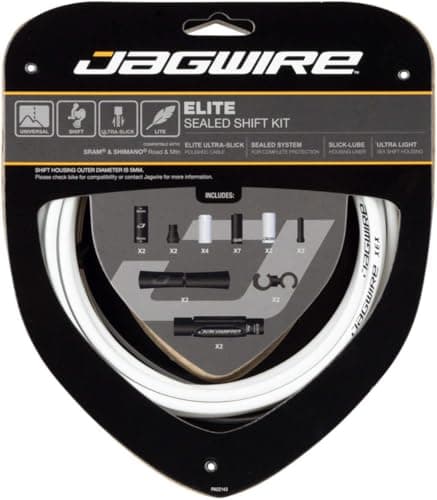 Image of Jagwire Elite Unisex Adult Cables and Sleeves, White, One Size