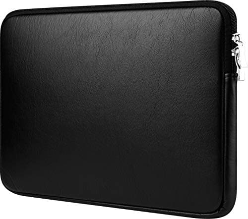 Image of CCPK 11.6" Chromebook Case 11.6 Inch Compatible for Dell XPS 13 Surface Pro 12 Inch MacBook Air 11" Samsung 4 Inspiron HP Stream ASUS VivoBook Carrying Protective Laptop Sleeve Cover PU Leather, Black
