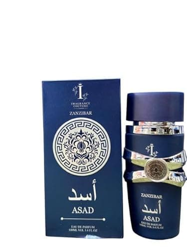 Image of ASAD Luxury Arabic Perfume By Fragrance Couture for Men 100ml Eau de Parfum – Long Lasting Oud Amber Woody Spicy Fragrance – Intense Middle Eastern Cologne for Him (Asad Blue)