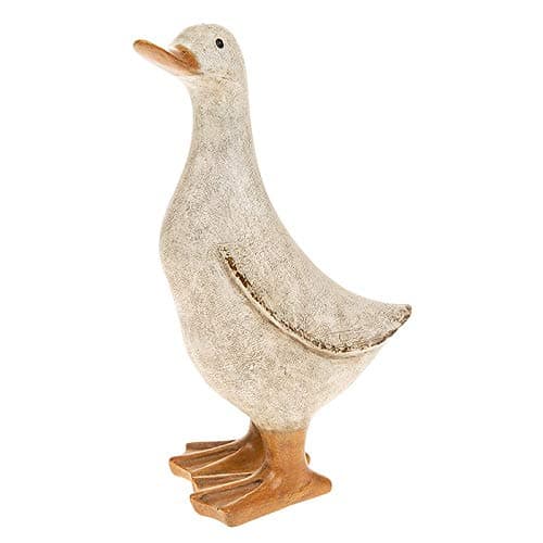 Image of Joe Davies David's Ducks - Medium White Duck Ornament Shabby Chic Distressed Style