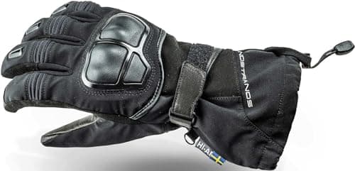 Image of Lindstrands Hede Waterproof Motorcycle Gloves (Black, 11)