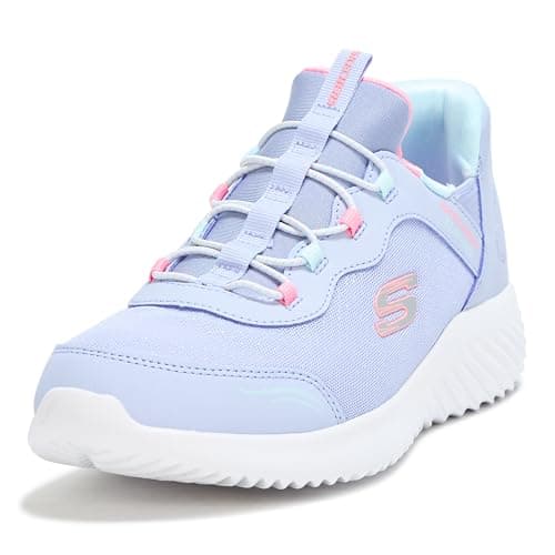 Image of Skechers Girl's Bounder Simple Cute Sneakers, Lavender Synthetic/Trim, 3 UK Child