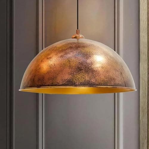 Image of bamyum Pendant Lamp Dining Table Ø50 cm Large Pendant Light, Lipeo, Copper Color Decorative Living Room Lamp E27 Metal Kitchen Lamp Hanging Lamp Bedroom Dining Table Living Room Dining Room Lamps