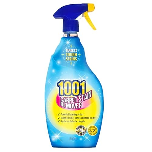 Image of 1001 Carpet Stain Remover, Tough On Stubborn Stains, Cleans deep into the carpet, Gentle On Rugs, Upholstery and Carpets, Leaves no residue, WoolSafe approved 500ml