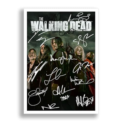 Image of The Walking Dead Season 11 Cast Signed Autograph A4 Poster Photo Print TV Show Series Framed Memorabilia Gift (A4 POSTER ONLY)