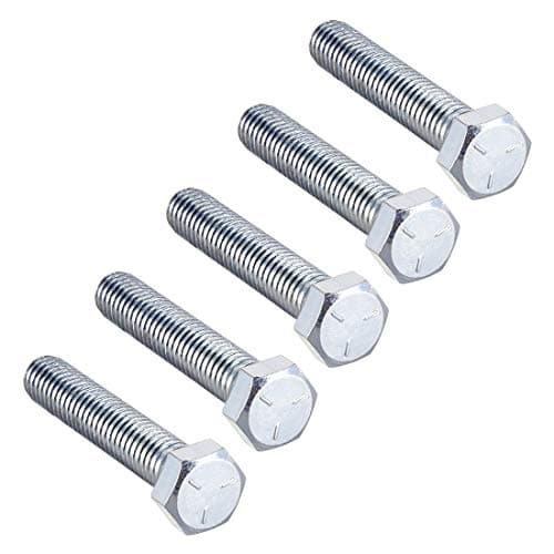 Image of sourcing map Hex Head Screw Bolts Carbon Steel 3/8"-16x2" Fastener Grade 5 UNC 5pcs