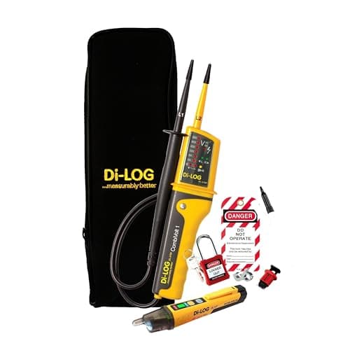Image of Di-Log CombiVolt 1 Voltage and Continuity Tester Kit, CAT IV 1000V, with Non-Contact Voltage Indicator and Lockout Set