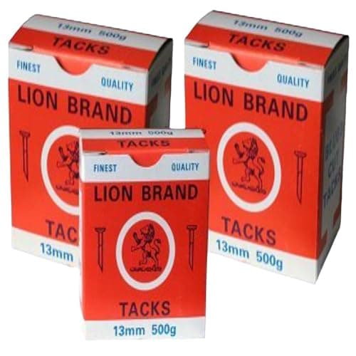 Image of Lion Brand Blued Cut Tacks - 20mm Fine 500g Box for Upholstery and Crafts
