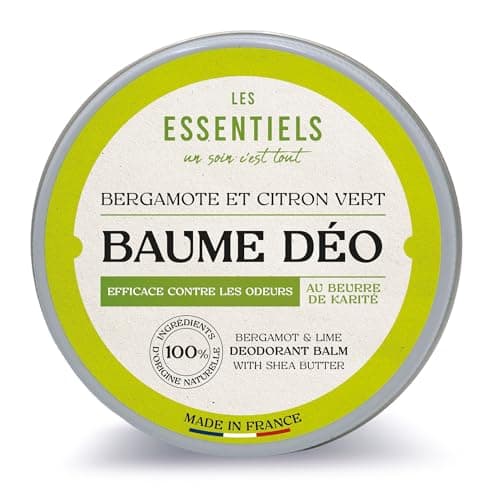 Image of LES ESSENTIELS Deodorant Cream Bergamot & Green Lemon - Deodorant for Women and Men, Organic Certified Cosmos Organic, Vegan without Aluminium, Deodorant with Shea Butter, Babassu & Jojoba, Made in