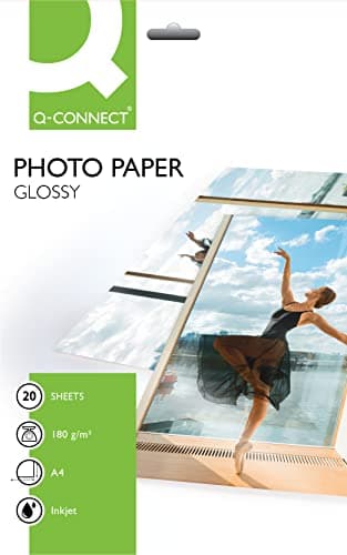 Image of Q-Connect A4 Gloss Photo Paper 180gsm (Pack of 20)