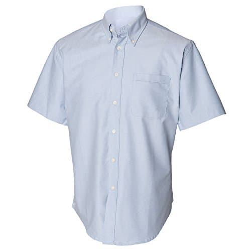 Image of Henbury Mens Short Sleeve Classic Oxford Work Shirt (XL) (Blue)