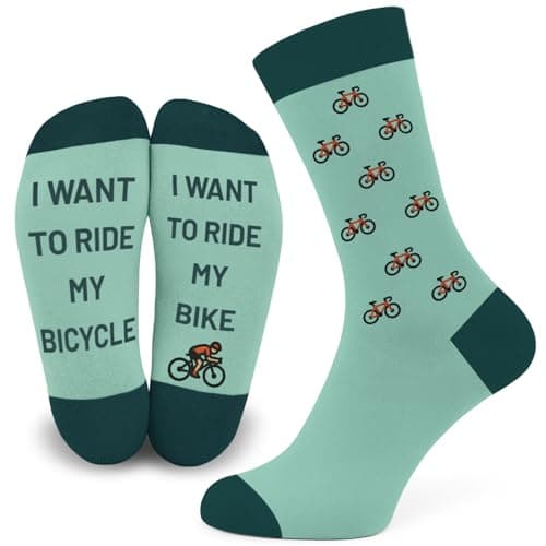 Image of SC Products Cycling Socks Bike Gifts for Men | Size 6-12 Cotton Rich Funny Socks Cycling Gifts for Men | Bike Accessories Presents For Male Cyclists | Bicycle Secret Santa for Him Stocking Fillers