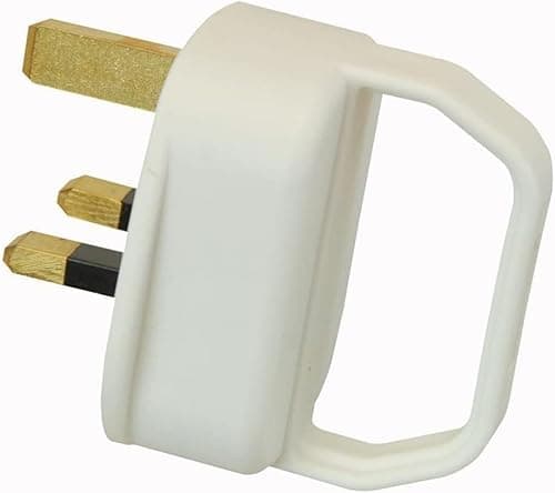 Image of Mr. Gadget's Solutions® UK Mains Easy Pull Grip Handle Plug Switch 13A Fused Re-wireable – Mobility/Arthritis/Disability/Weak Grip/Elderly - White